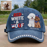 Red, White & Woof - Personalized Dog Classic Cap
