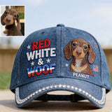 Red, White & Woof - Personalized Dog Classic Cap