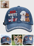 Red, White & Woof - Personalized Dog Classic Cap