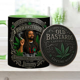 Old Bastards Cannabis Club LifeTime Member - Personalized Weed Accent Mug & Coaster