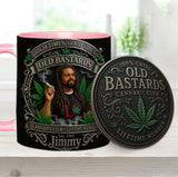 Old Bastards Cannabis Club LifeTime Member - Personalized Weed Accent Mug & Coaster