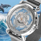 Love Dolphins - Personalized Dolphin Women Hand Watch
