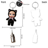 Y2K Animal Doll - Personalized Kid Keychain With Charms