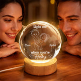 Light Me When You're Horny - Personalized Spicy Couple Crystal Ball Night Light