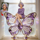 I am Strong, Worthy, Loved, Enough - Personalized Self Love Window Hanging Suncatcher Ornament