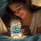 Thanks For Carrying Us Through Life's Waves - Personalized Turtle Mason Jar Light
