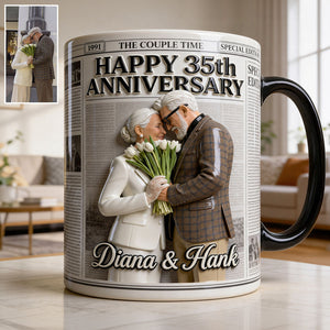 The Anniversary Times - Personalized Couple Accent Mug