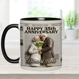 The Anniversary Times - Personalized Couple Accent Mug