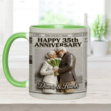 The Anniversary Times - Personalized Couple Accent Mug