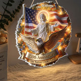 One Nation Under God - Personalized Christian LED Light Acrylic Sign