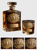 Thanks For Being My Rocks - Personalized Father Whiskey Decanter Set