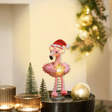 Pink Christmas - Personalized Flamingo LED Light Tree Topper