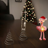 Pink Christmas - Personalized Flamingo LED Light Tree Topper