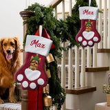 Merry Woofmas! - Personalized Dog Shaped Christmas Stocking
