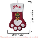 Merry Woofmas! - Personalized Dog Shaped Christmas Stocking