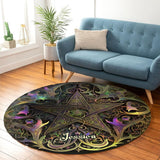 Pentagram - Personalized Witch Round Rug
