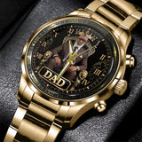 Custom Any Photo Gift For Dad/Grandpa/Uncle... - Personalized Father Hand Watch