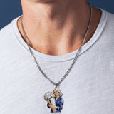 Custom Any Photo, Best Gift For Mom & Grandma - Personalized Mother Shaped Metal Pendant Necklace