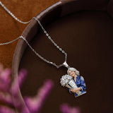 Custom Any Photo, Best Gift For Mom & Grandma - Personalized Mother Shaped Metal Pendant Necklace