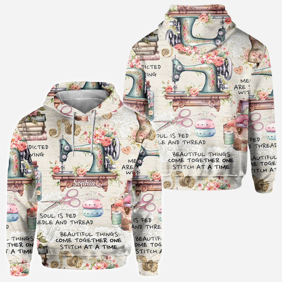 Sew Addicted To Sewing - Personalized Sewing All Over Shirt