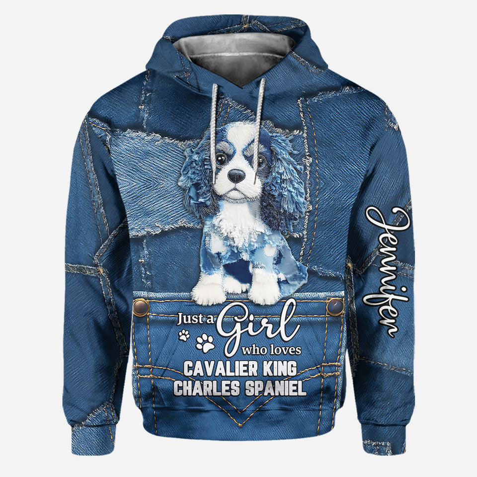 Love Cavalier King Charles Spaniel - Personalized Dog Hoodie and Leggings
