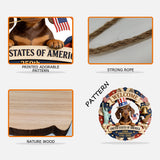 Pet Celebrate USA 250th Anniversary - Personalized Dog Custom Shaped Wood Sign
