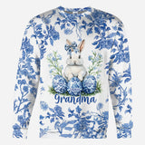 Hoppy Grandma & Her Eggs - Personalized Grandma All Over Shirt