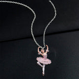 Love Ballet - Personalized Ballet Shaped Metal Pendant Necklace