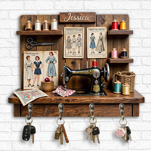 Love Sewing - Personalized Sewing Custom Shaped Hanging Rack