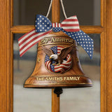 250th Anniversary - Personalize Patriot Shaped Wood Sign With Sash