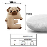 Cute Pug - Personalized Dog Shaped Pillow