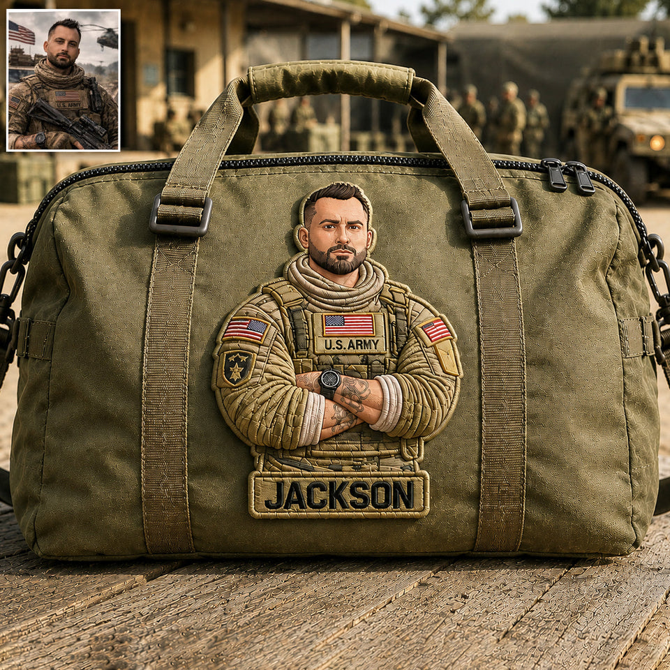 Thank You For Your Service - Personalized Veteran Duffle Bag