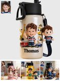 Custom Any Photo - Personalized Kid Kid Bottle With Plush Charm