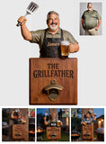 Grill & Brew - Personalized Father Wall Bottle Opener