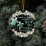 So Many In The Sea Turtle Couple - Personalized Turtle Transparent Ornament