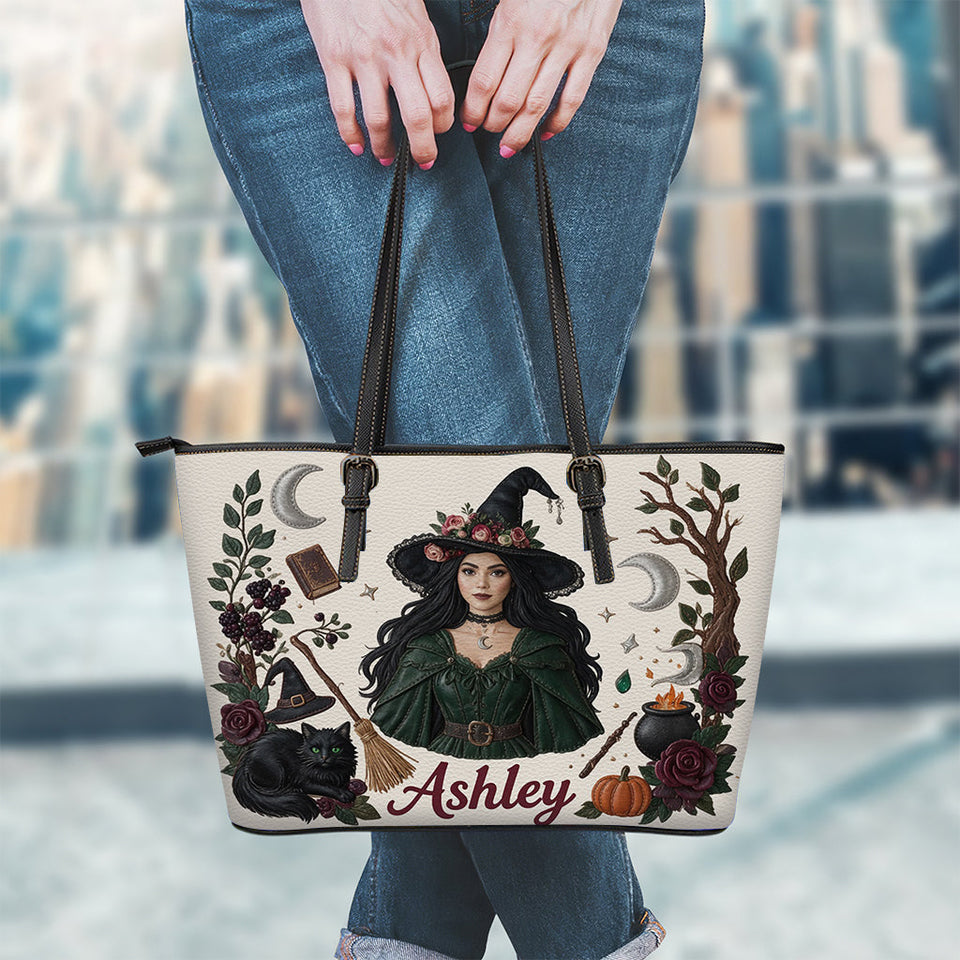 Spells & Sparkles - Personalized Witch Leather Bag