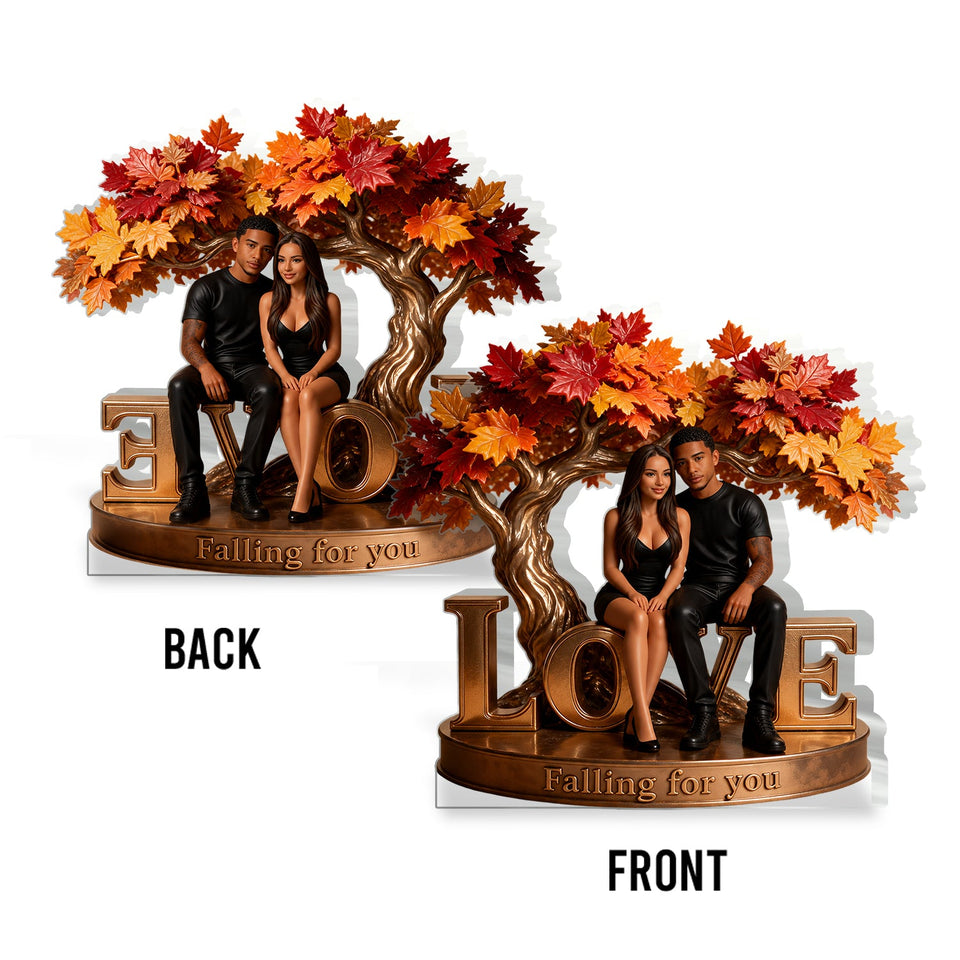 Falling For You Autumn Vibes - Personalized Couple 2-Side Printed Acrylic Plaque
