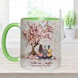 Mother And Daughters Forever Linked Together - Personalized Mother Accent Mug