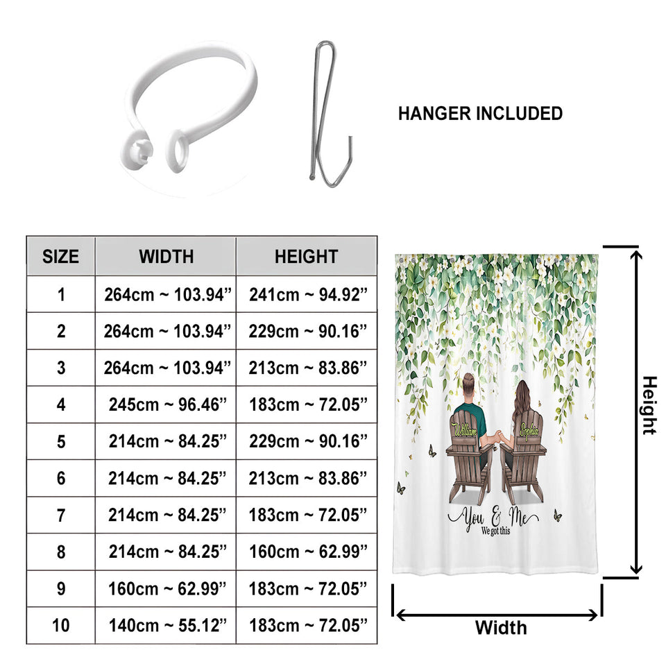 You & Me We Got This - Personalized Couple Blackout Window Curtain/ Drapes Set