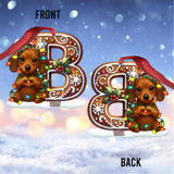Custom Initial For Dog/ Cat Lovers - Personalized Dog Custom Shaped Ornament