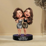 Right In The Throat Besties Sisters - Personalized Bestie Custom Shaped Acrylic Plaque