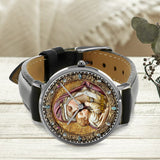 Montre-bracelet chrétienne personnalisée Catholight Divine Vierge et Enfant