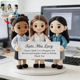 Work Besties - Personalized Colleague Custom Shaped Acrylic Plaque