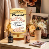 The Only Thing Better Husband Dad Hands - Personalized Father Table Lamp With Wood Base