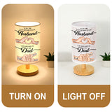 The Only Thing Better Husband Dad Hands - Personalized Father Table Lamp With Wood Base