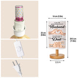The Only Thing Better Husband Dad Hands - Personalized Father Table Lamp With Wood Base