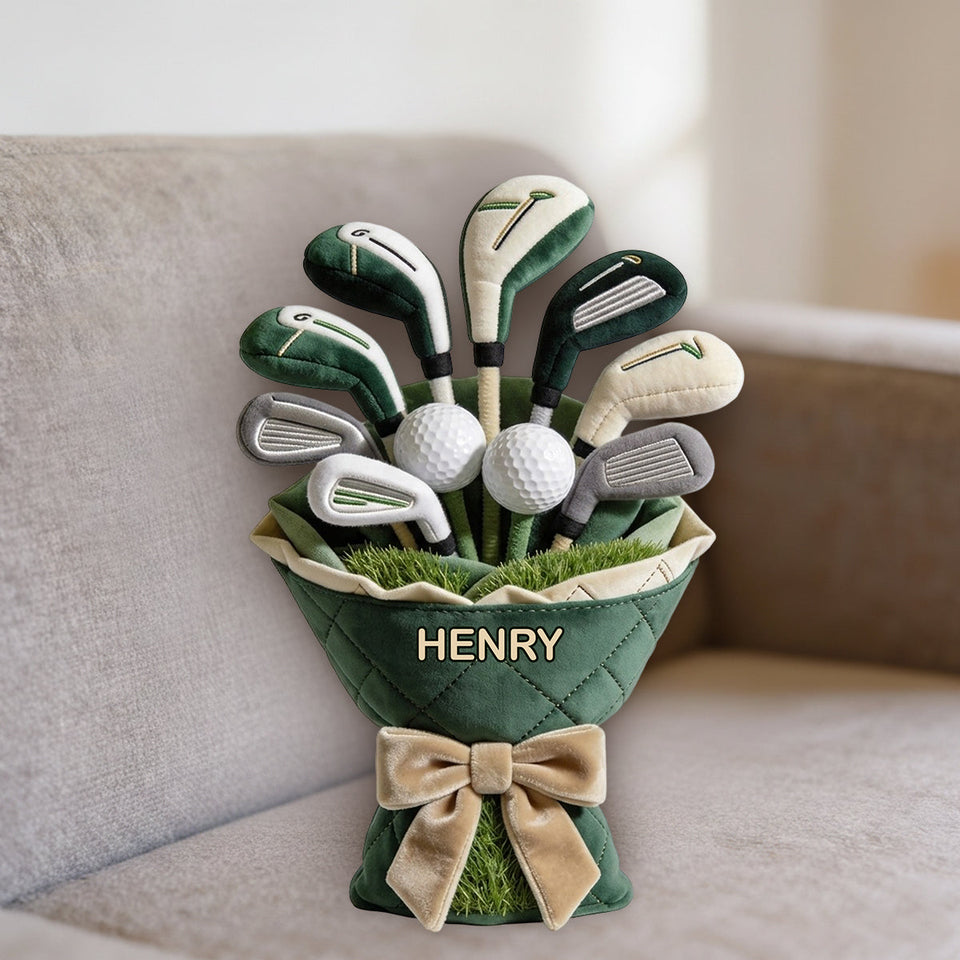 Love Golf - Personalized Golf Premium Faux Fur Pillow