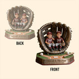 Custom Any Photo The Best Dad/Grandpa - Personalized Baseball Custom Shaped Acrylic Plaque