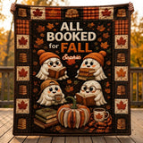 All Booked for Fall, Bookworm Gift - Personalized Book Blanket