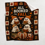 All Booked for Fall, Bookworm Gift - Personalized Book Blanket